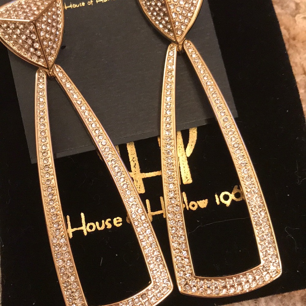 House of Harlow 1960 gold earrings New - Picture 6 of 6